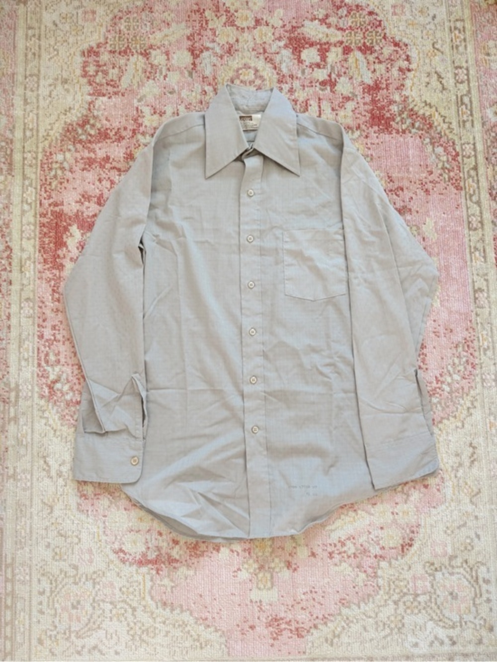 Montgomery Ward, Men's Light Blue Long-Sleeve Button-Up Shirt